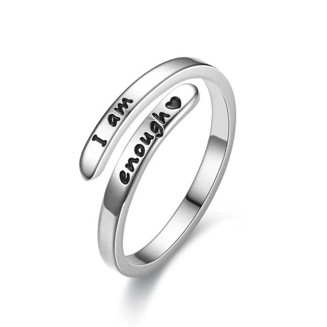 I Am Enough Ring product studio shot
